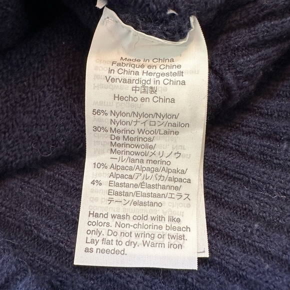 J. Crew Polka Dot Crewneck Sweater Supersoft Yarn Navy Women’s Size Small - Picture 11 of 12